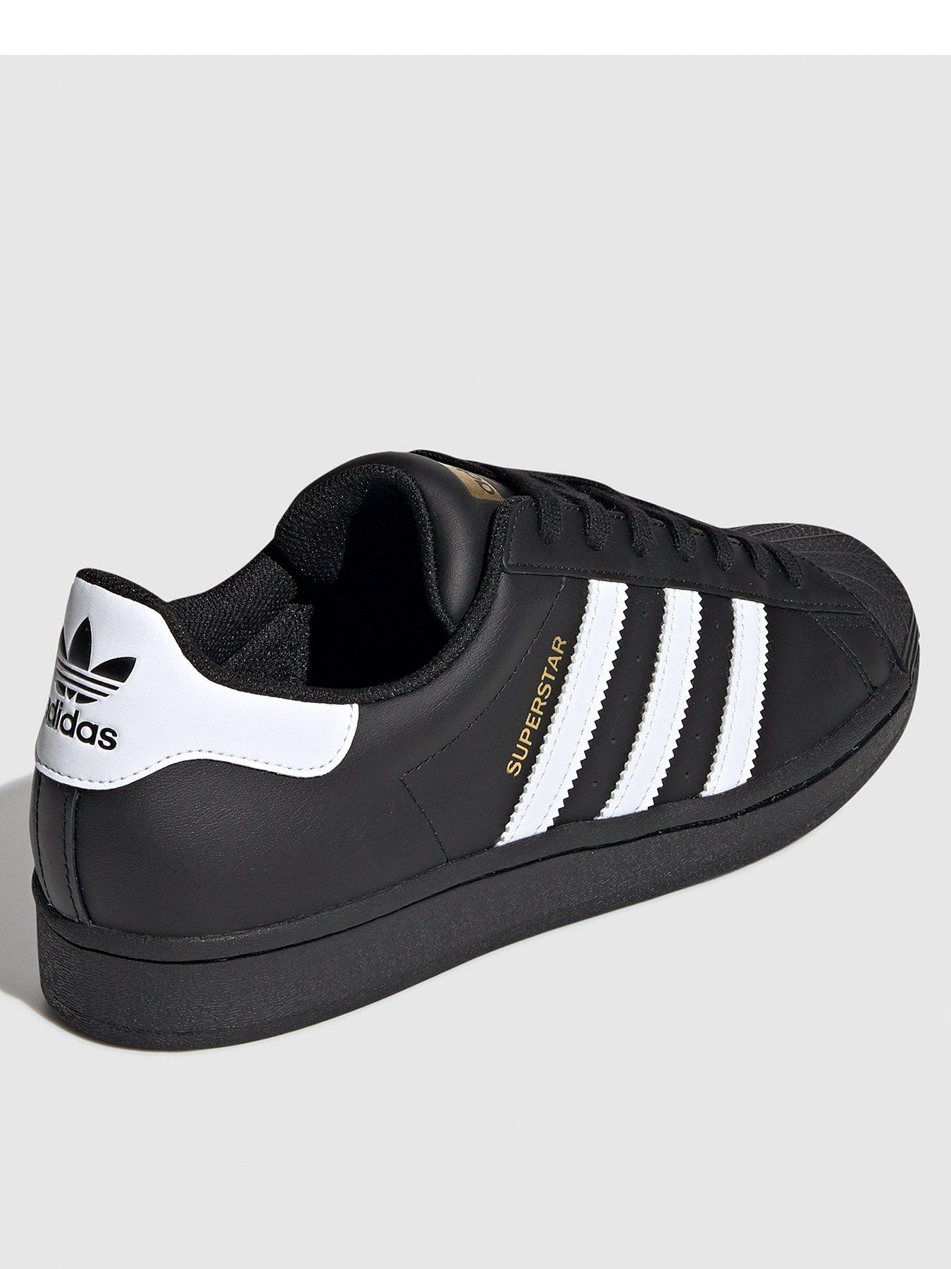 Adidas superstar trainers outlet black