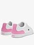  image of lacoste-girls-lerond-0120-trainer-white-pink