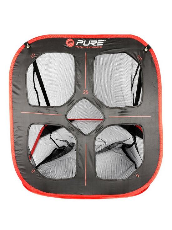 front image of pure2improve-golf-pop-up-chipping-net