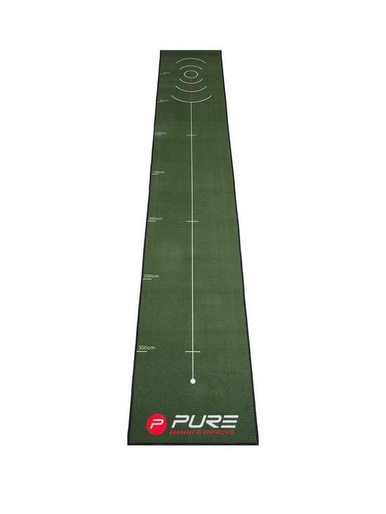 front image of pure2improve-golf-putting-mat-400-x-66cm