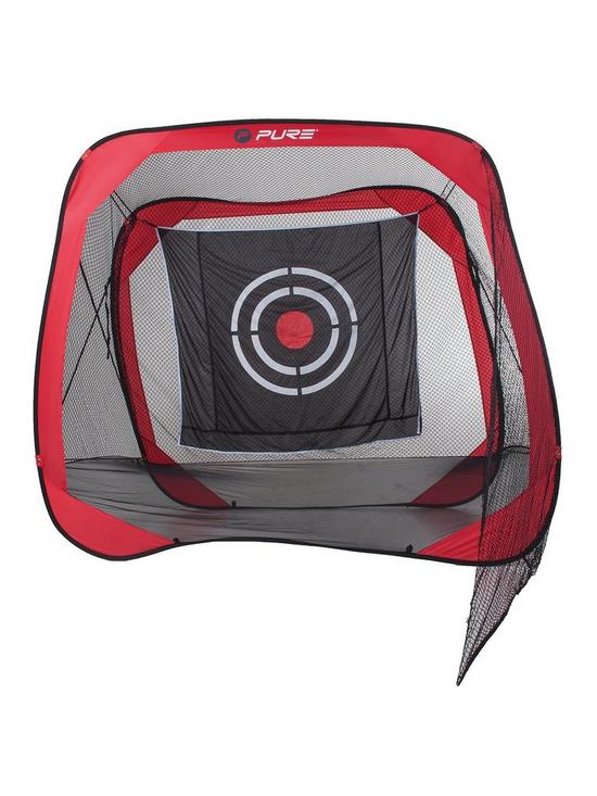 front image of pure2improve-golf-square-practice-net