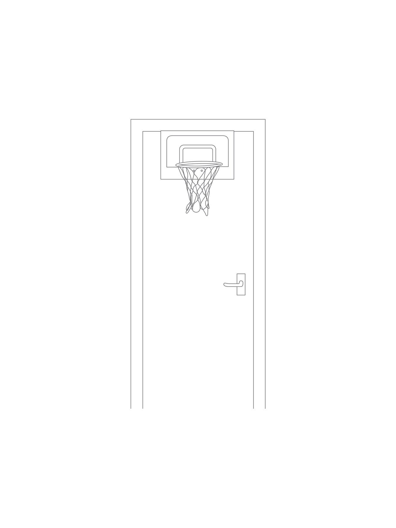 Image 4 of 6 of Pure2Improve The Fun Hoop Classic with Basketball and&nbsp;Backboard (46x30cm -&nbsp;Hoop: 23cm)