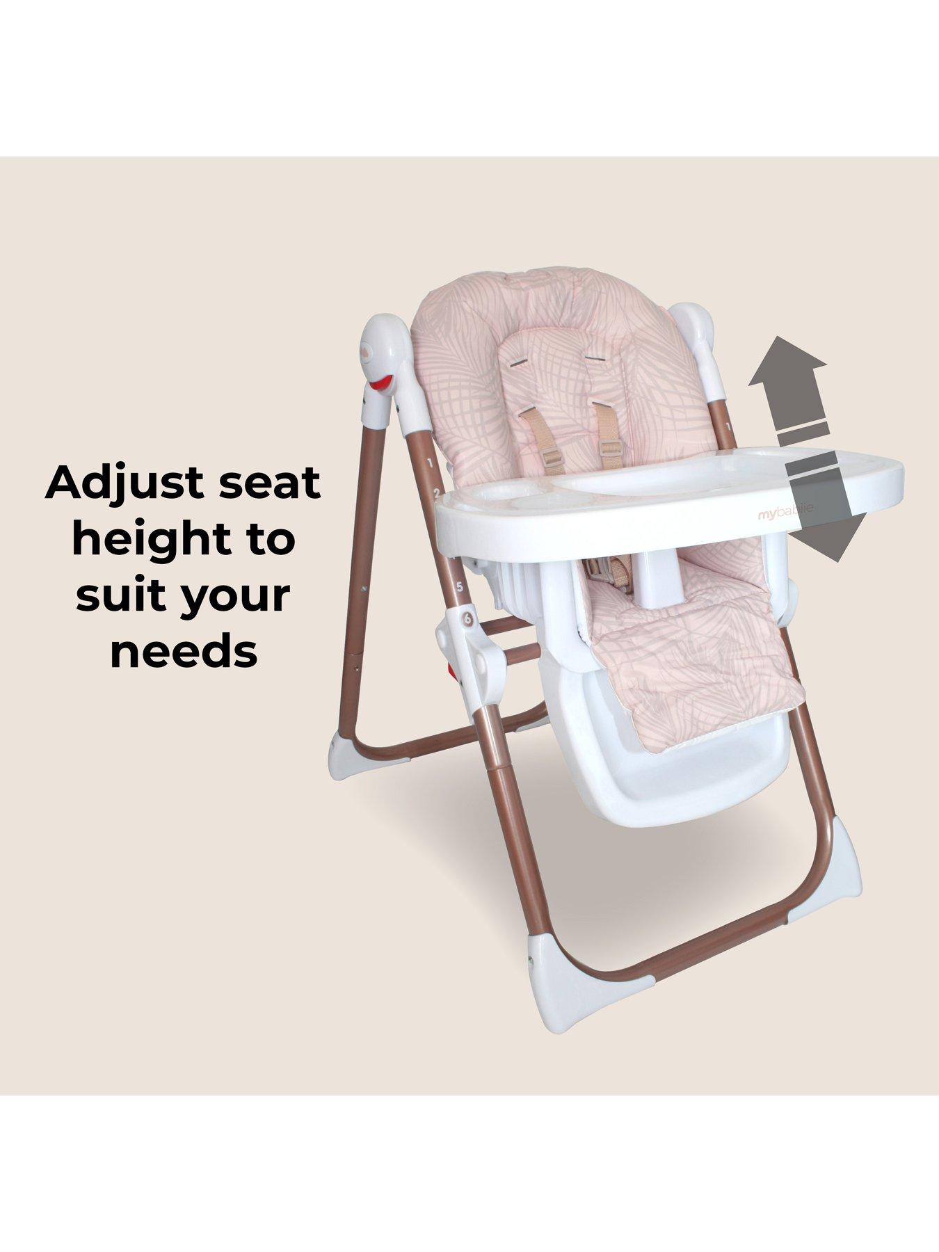 Image 6 of 8 of My Babiie MBHC8 Premium Highchair - Rose Gold Blush Tropical