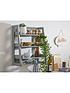  image of lloyd-pascal-portland-wall-mounted-shelving-with-hooksnbsp--grey