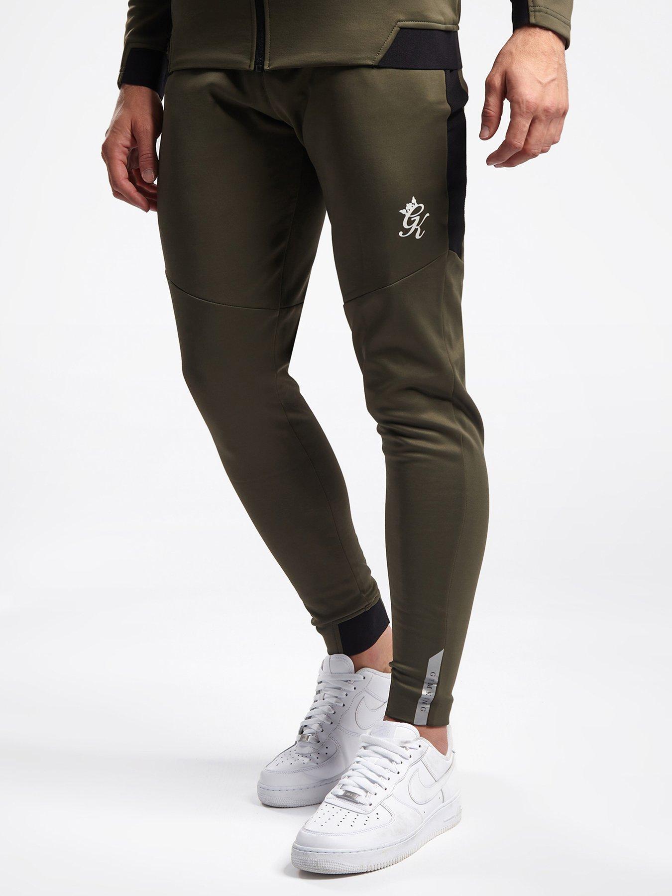 khaki green gym king tracksuit