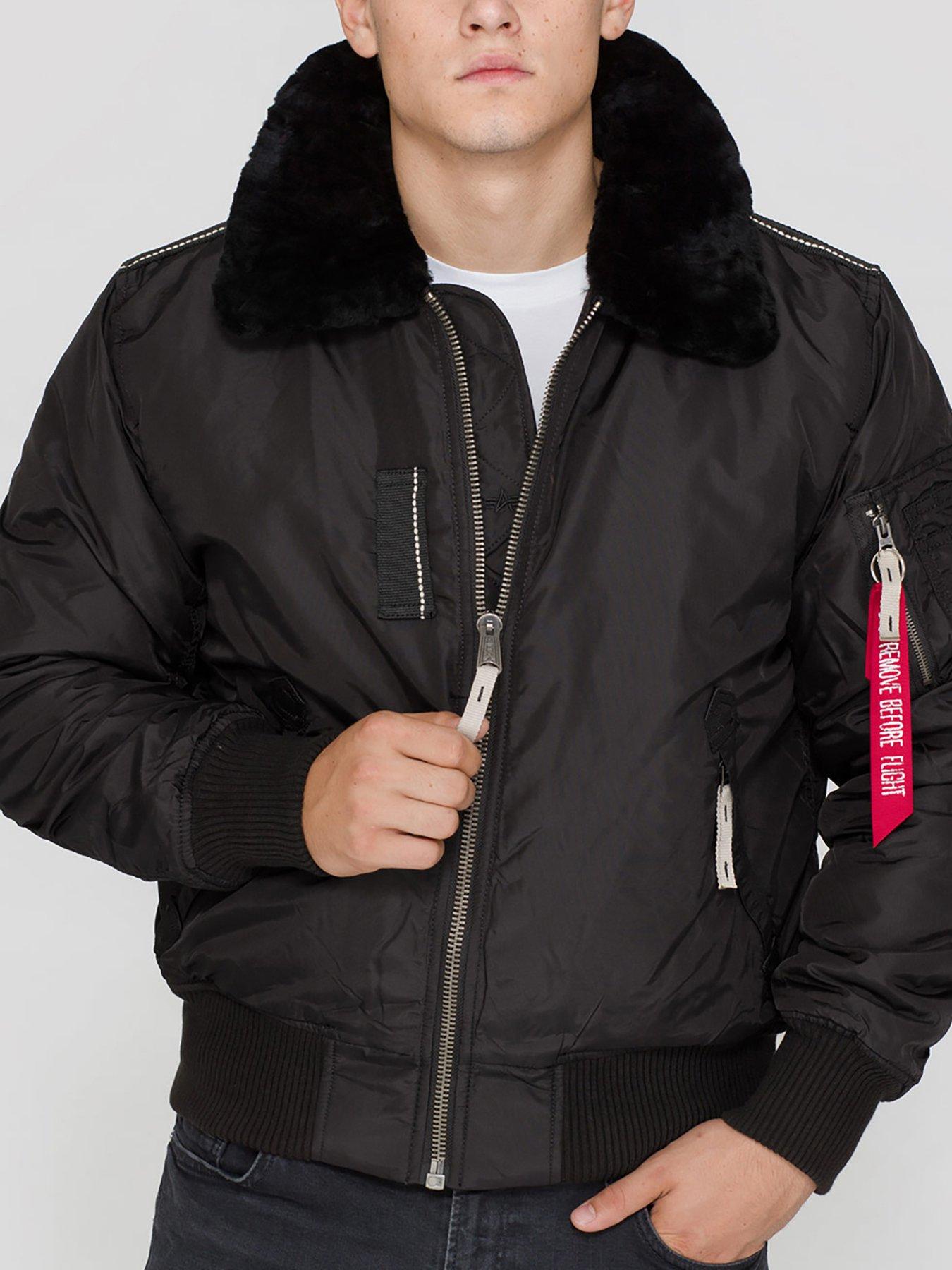 alpha industries bomber with fur