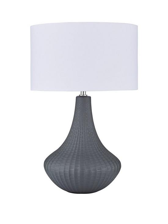 front image of ceramic-indian-look-table-lamp