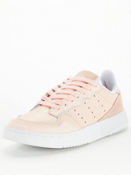 front image of adidas-supercourt-junior-trainers-pink