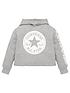  image of converse-younger-girls-chuck-patch-cropped-hoodie-grey