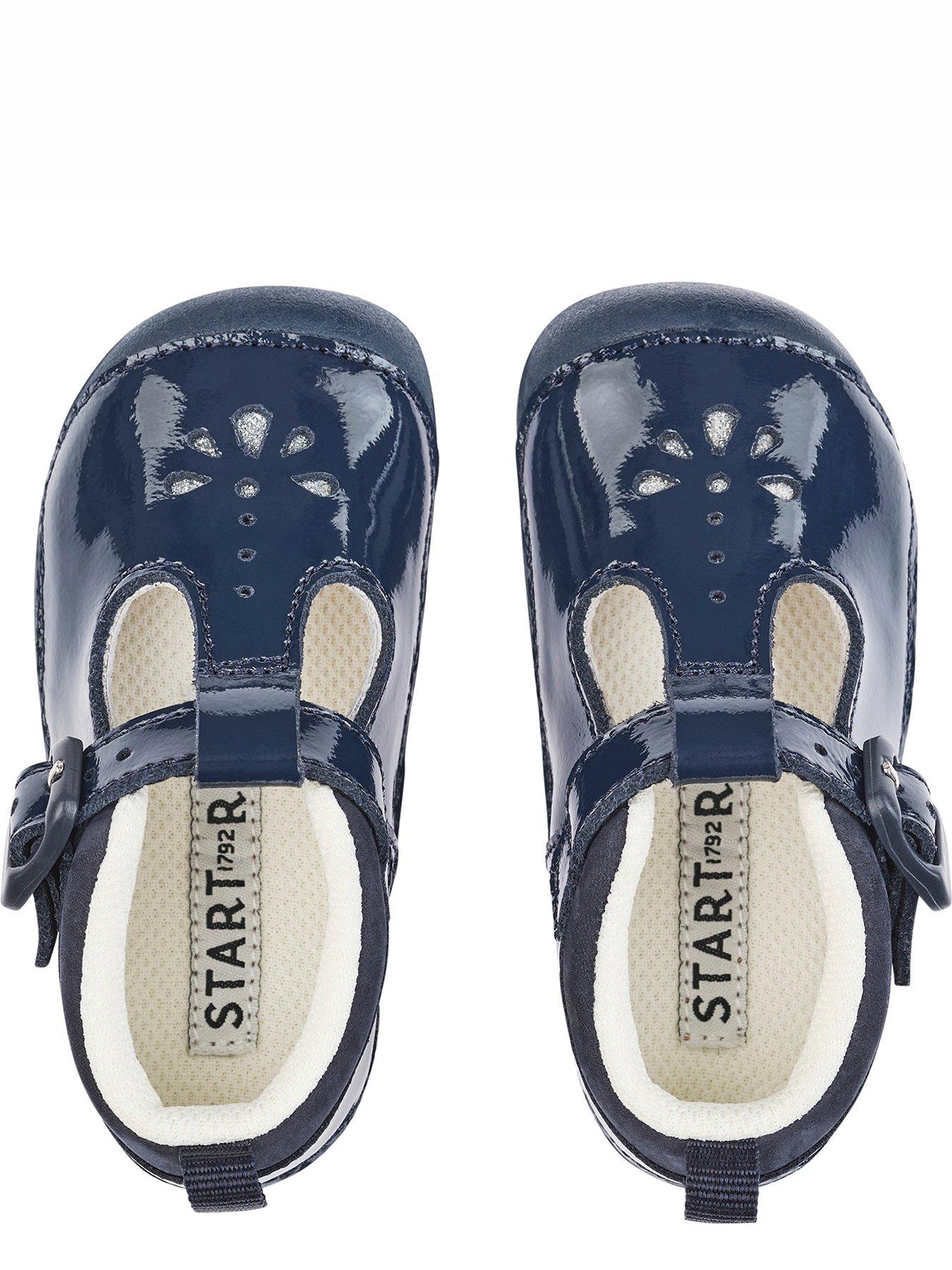 navy patent baby shoes