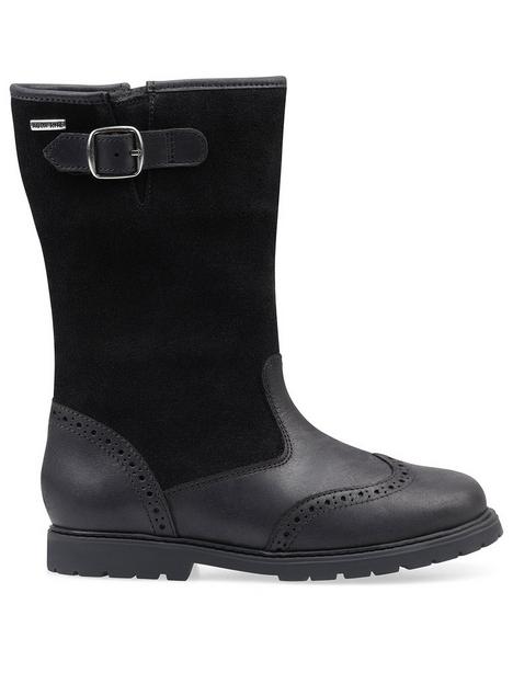 start-rite-girlsnbsptoasty-leathernbspwaterproof-zip-up-warm-boots-black