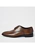  image of river-island-rodeo-lace-up-brogue-brownnbsp