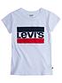  image of levis-girls-short-sleeve-sportswear-logo-t-shirt-white