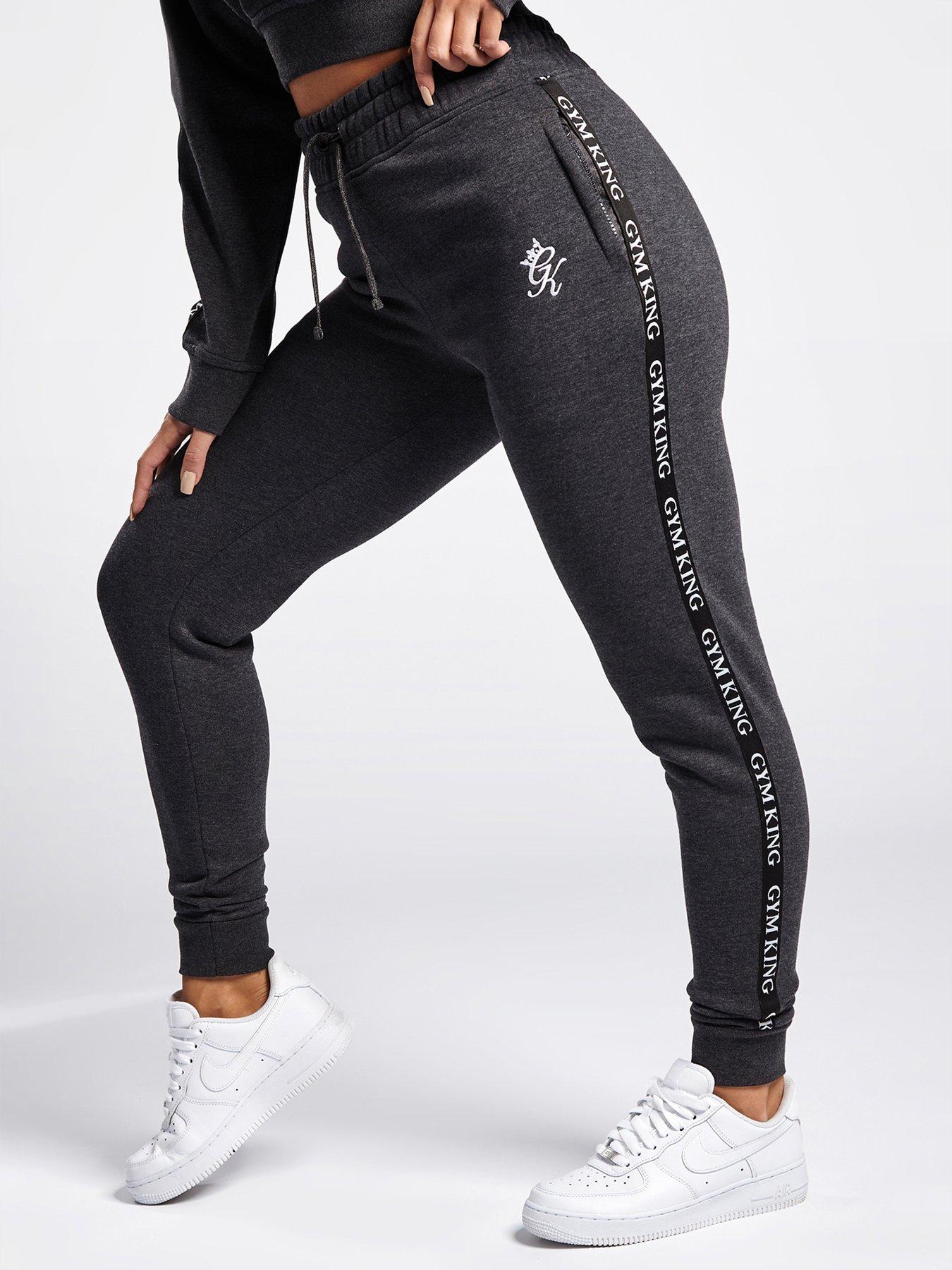 gym king grey marl joggers
