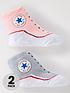  image of converse-younger-chuck-infant-toddler-bootie-2-pack-pinkgrey