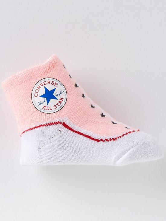stillFront image of converse-younger-chuck-infant-toddler-bootie-2-pack-pinkgrey