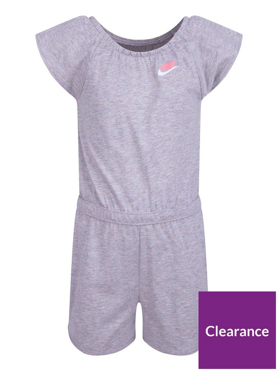 front image of nike-younger-girls-pull-on-jumpsuit-grey
