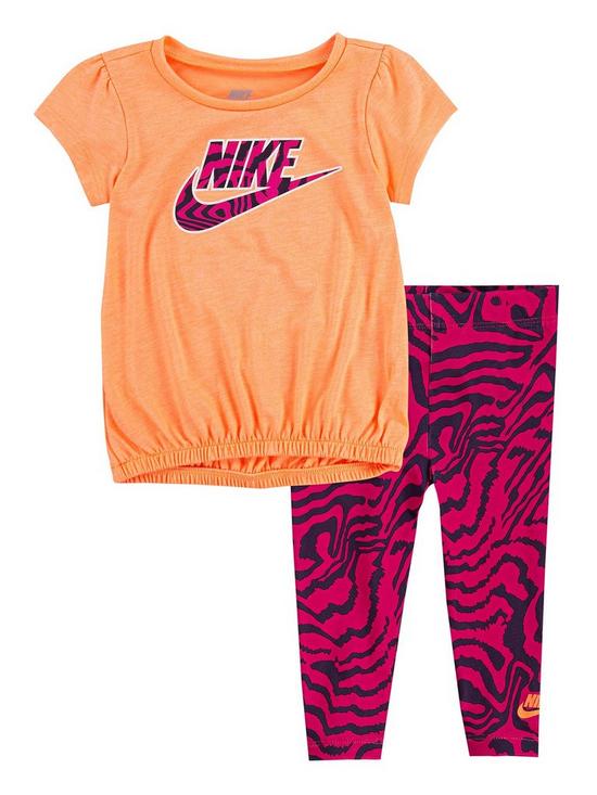 front image of nike-younger-girls-2-piecenbsptunic-top-and-leggingsnbspset-purple