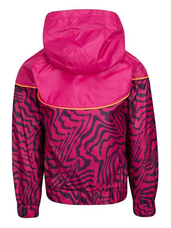 back image of nike-younger-girls-printed-full-zip-windrunner-jacket-purple
