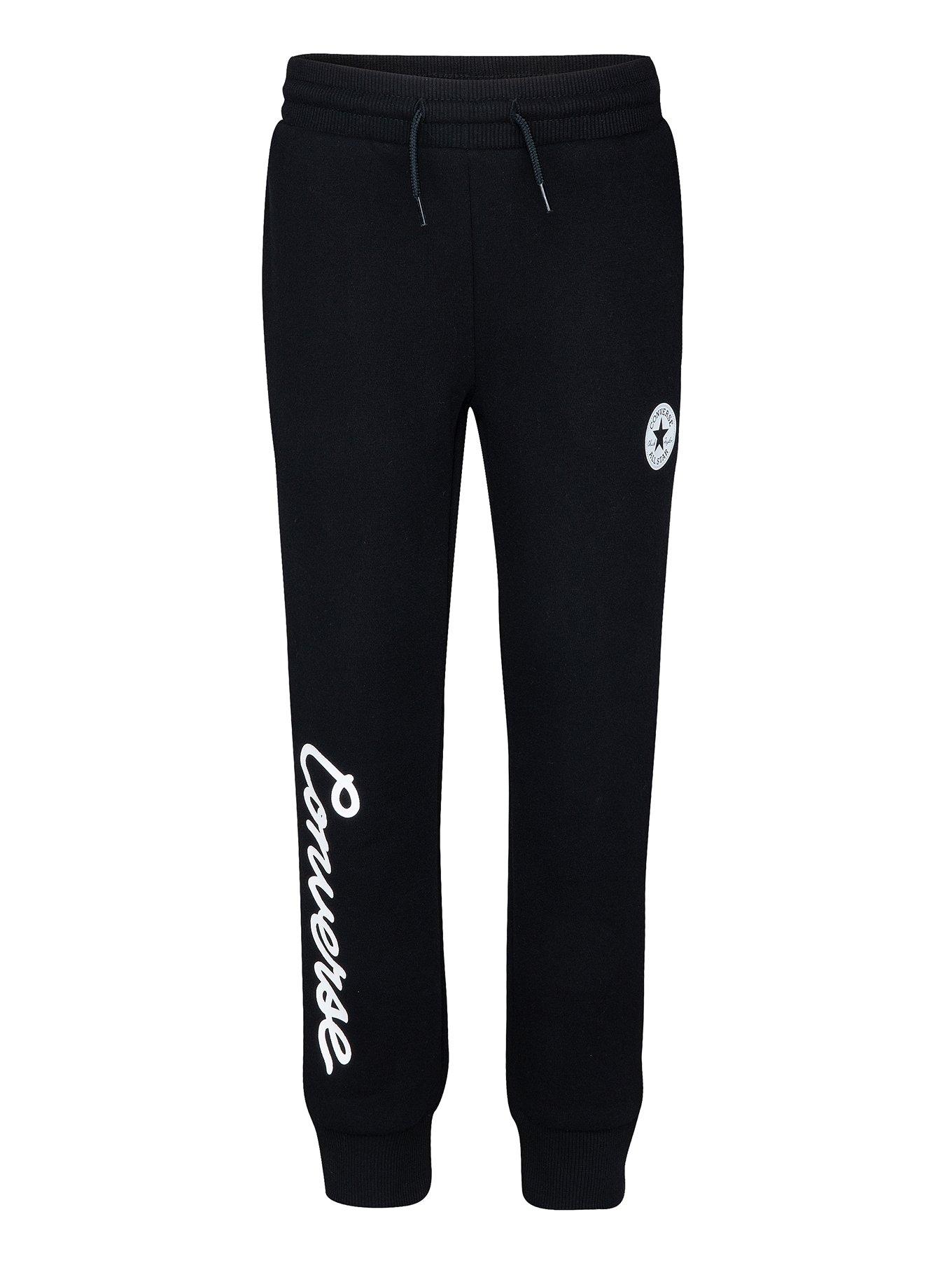 Image 1 of 3 of Converse Younger Signature Chuck Patch Joggers - Black