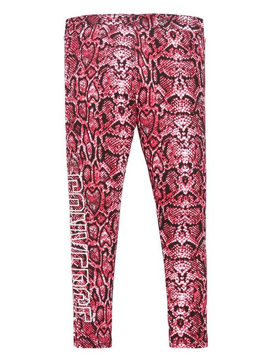 back image of converse-younger-girl-python-print-high-rise-legging-pink