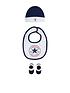  image of converse-younger-chuck-infant-hat-bib-bootie-set-3pc