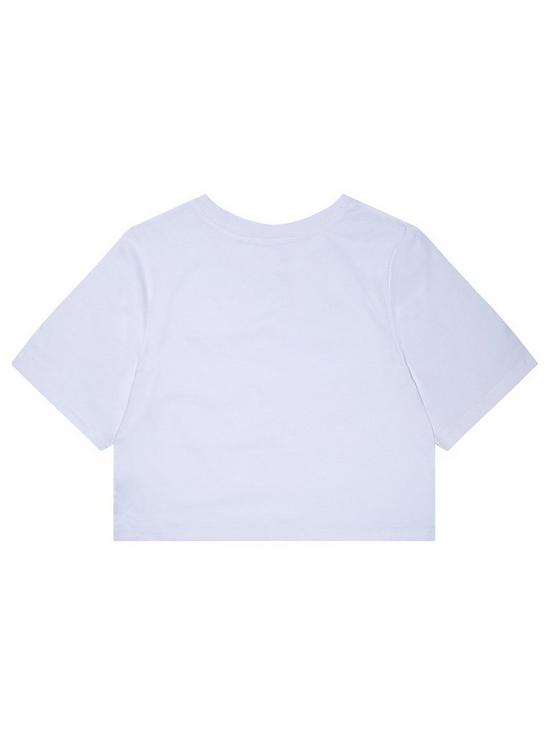 back image of levis-girls-short-sleeve-boxy-batwing-t-shirt-white