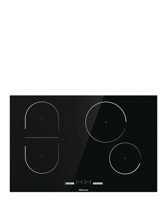 front image of hisense-i8433c-80cm-width-induction-hob-black