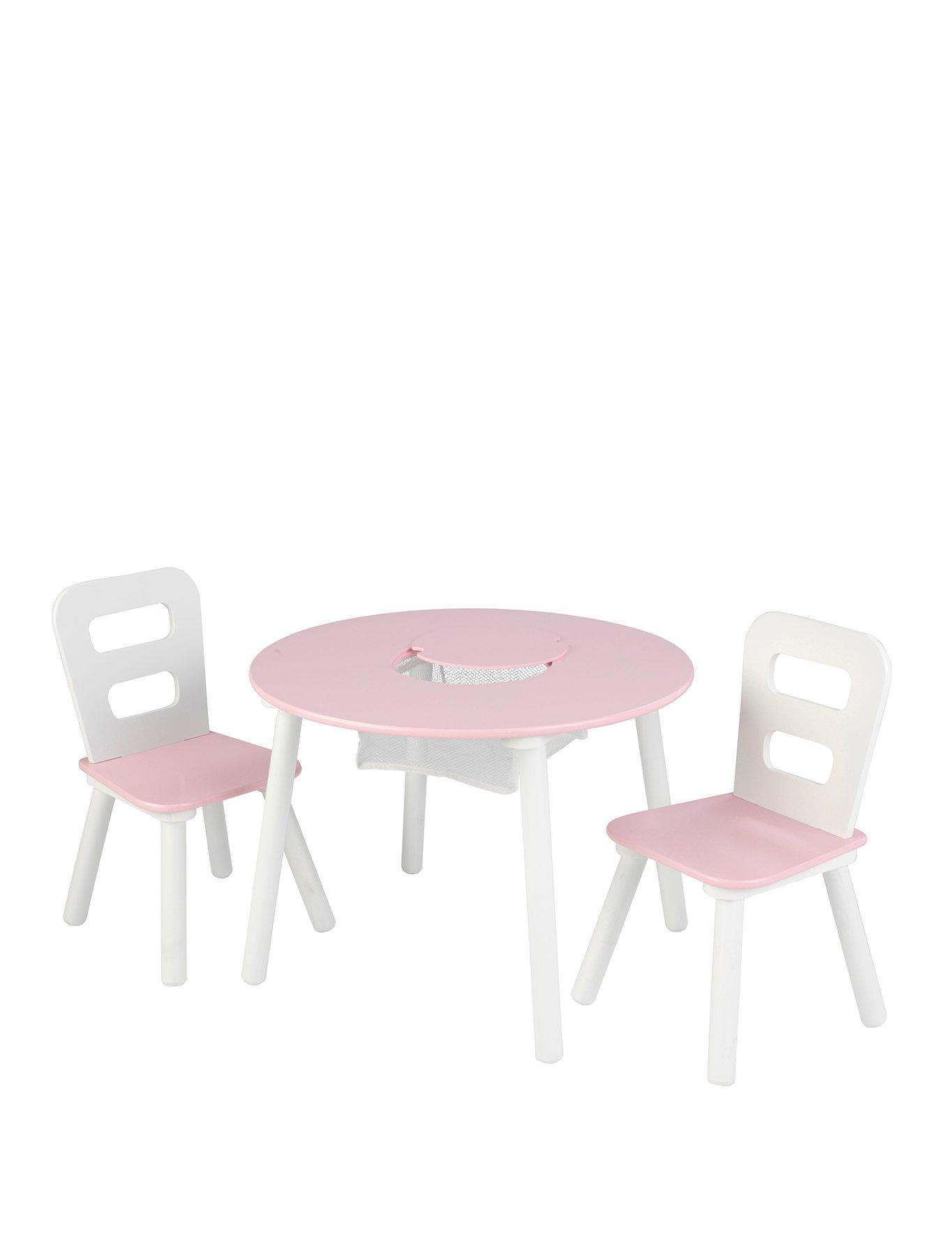 Round kids table online with storage