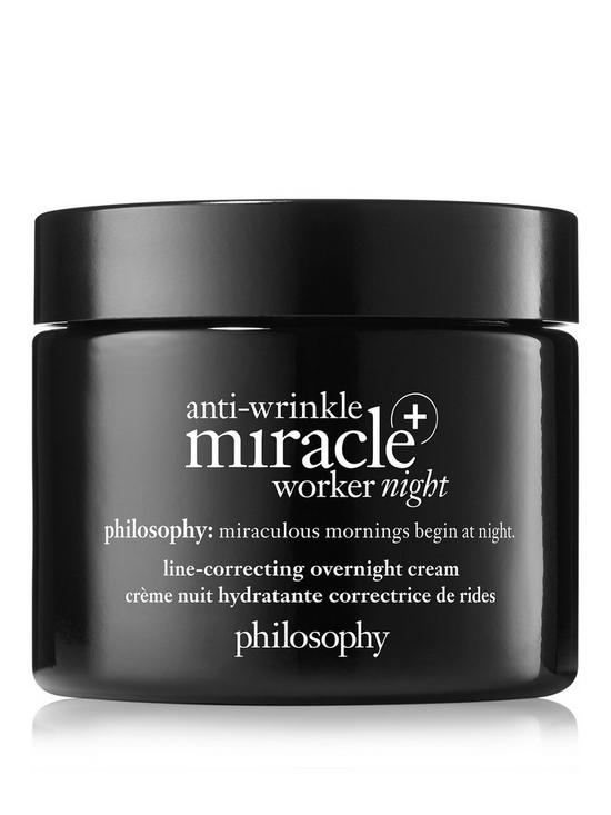 front image of philosophy-anti-wrinkle-miracle-worker-line-correcting-overnight-cream-60ml