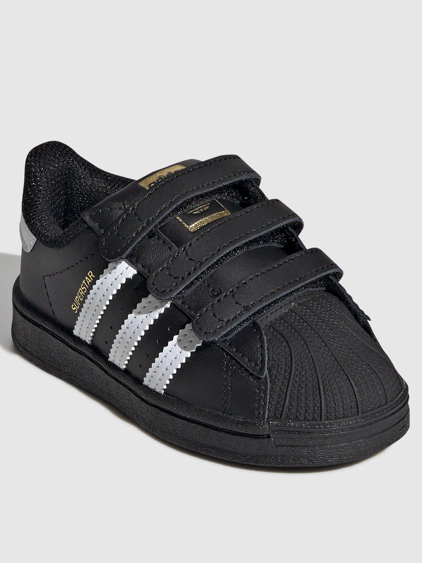 adidas Originals Unisex Kids Superstar Trainers Black White