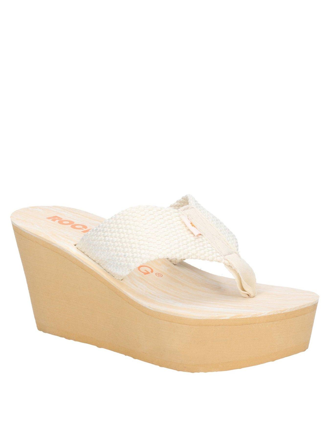 3 inch white wedges
