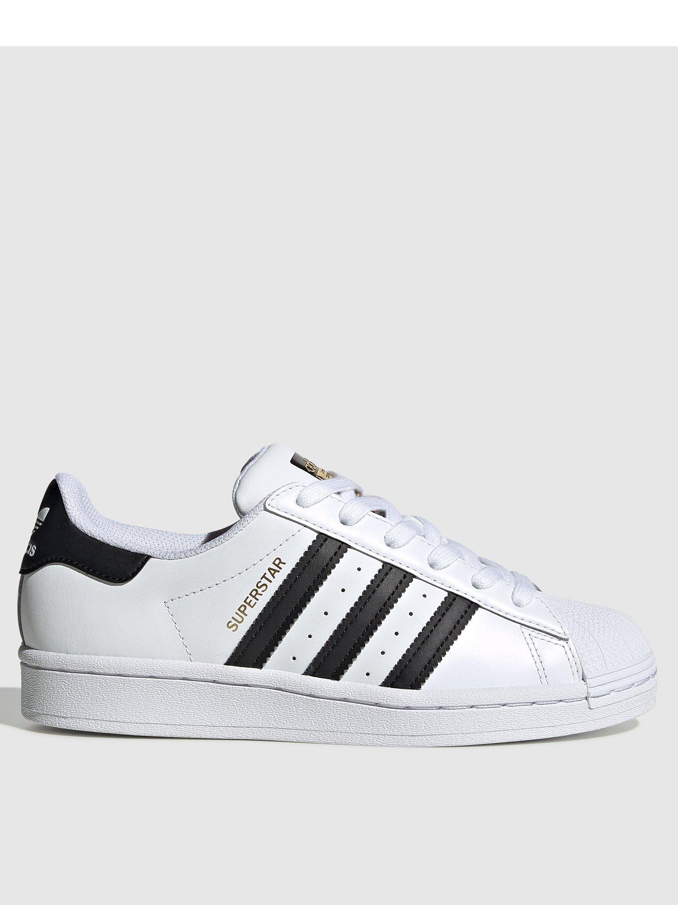 All white adidas superstar junior sale