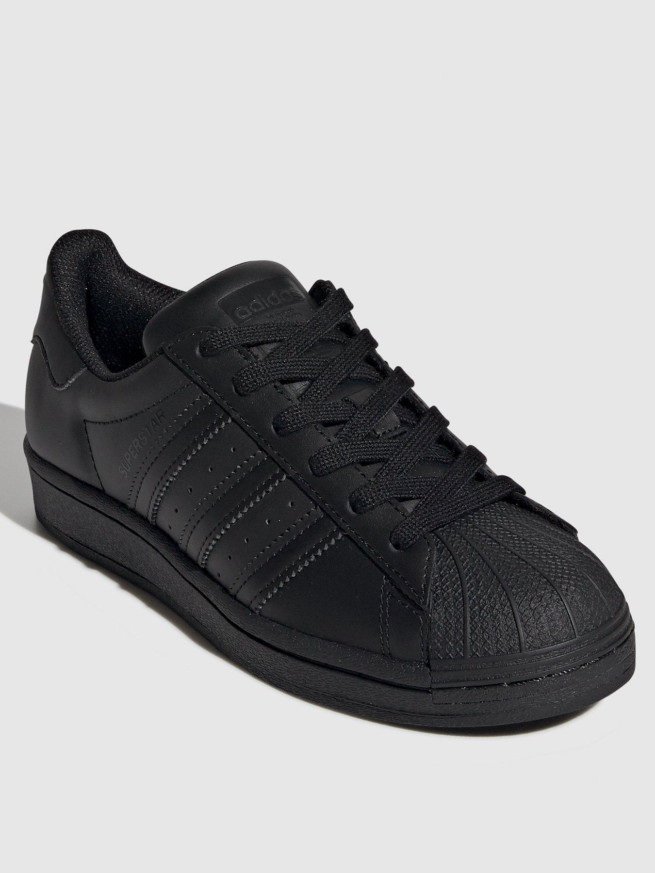 adidas Originals Unisex Junior Superstar Trainers Black Black littlewoods