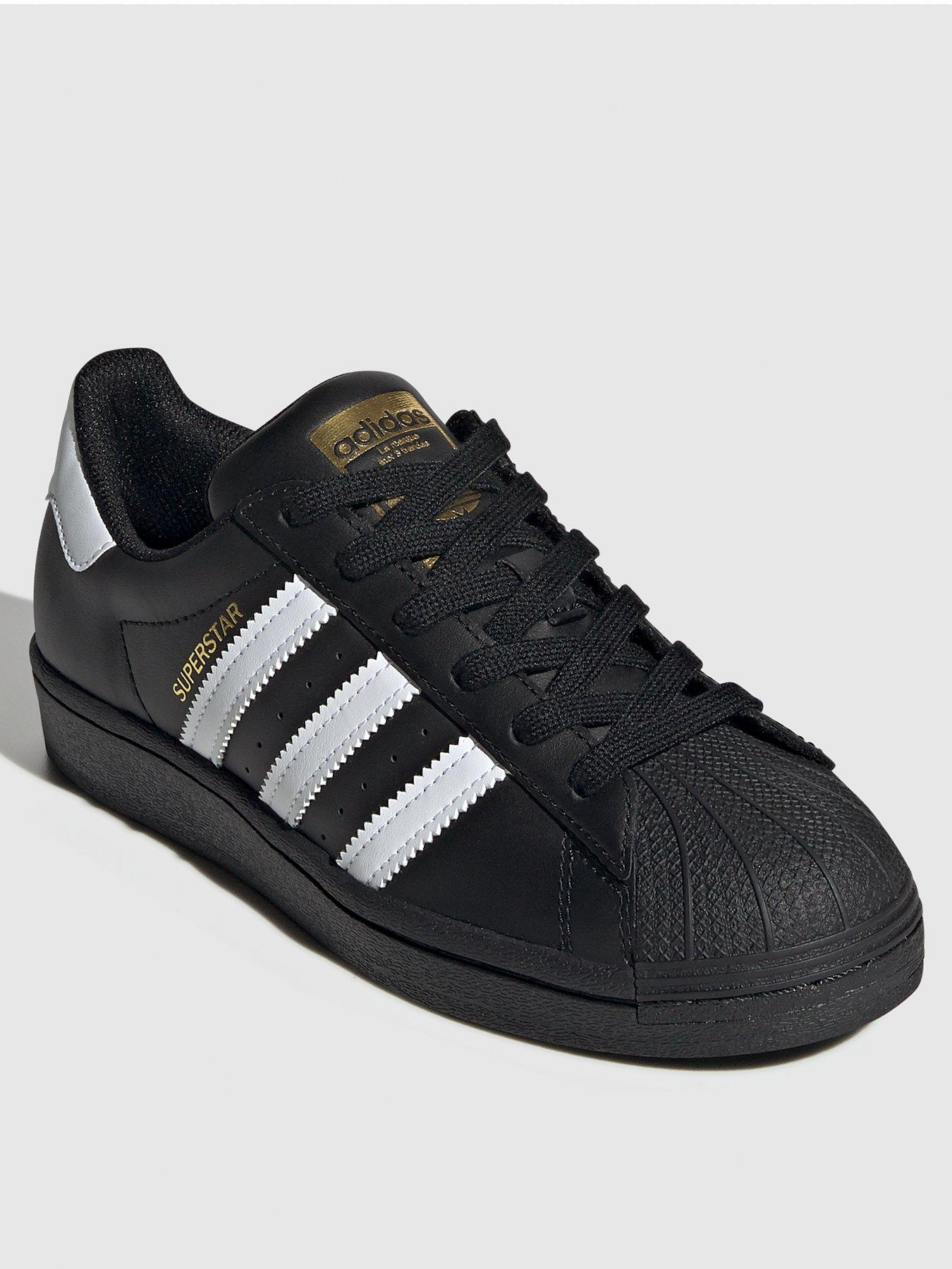 Adidas originals superstar outlet black size 6