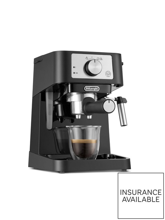 stillFront image of delonghi-stilosa-barista-espresso-machine-amp-cappuccino-maker-ec260bk
