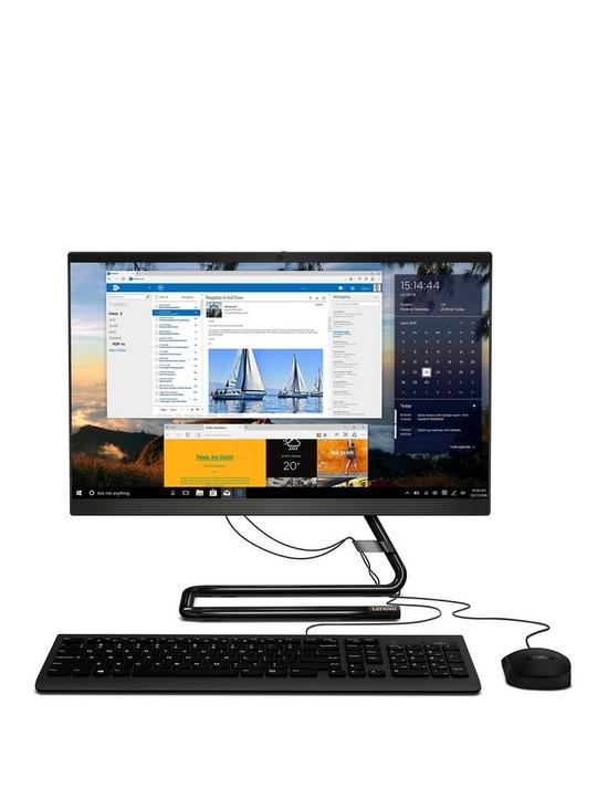 front image of lenovo-ideacentre-aio-3-all-in-one-desktop-pc--nbsp22-inch-full-hdnbspamd-ryzen-3nbsp4gb-ramnbsp1tb-hard-drive-with-optionalnbspmicrosoft-365-family-15-months