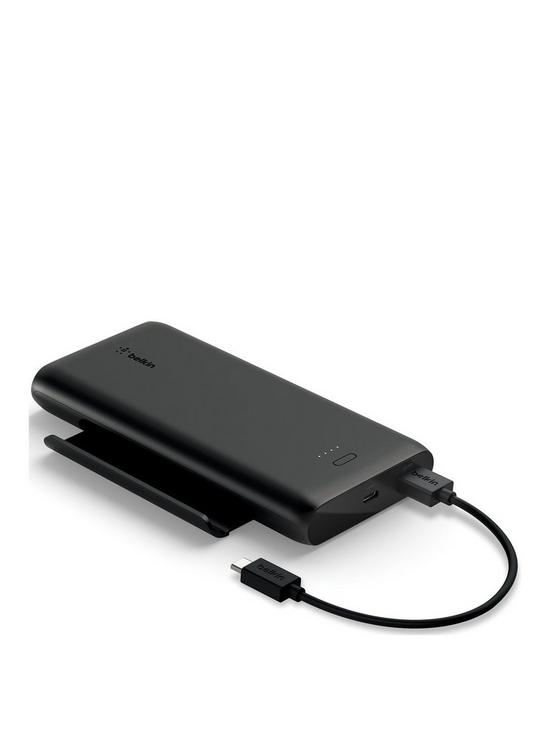 front image of belkin-10000-mah-gaming-power-bank-with-stand-black