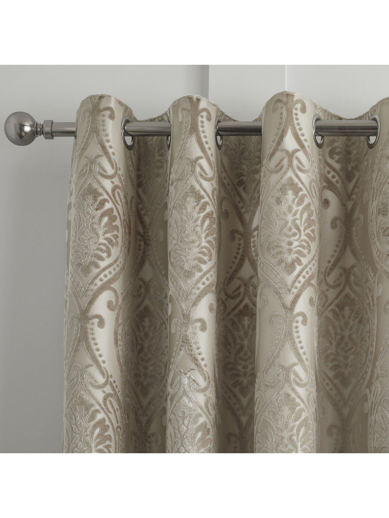 Image 3 of 5 of Curtina Chateaux Embossed Damask Eyelet Curtains