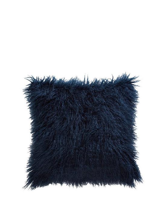front image of tess-daly-faux-mongolian-midnight-cushion