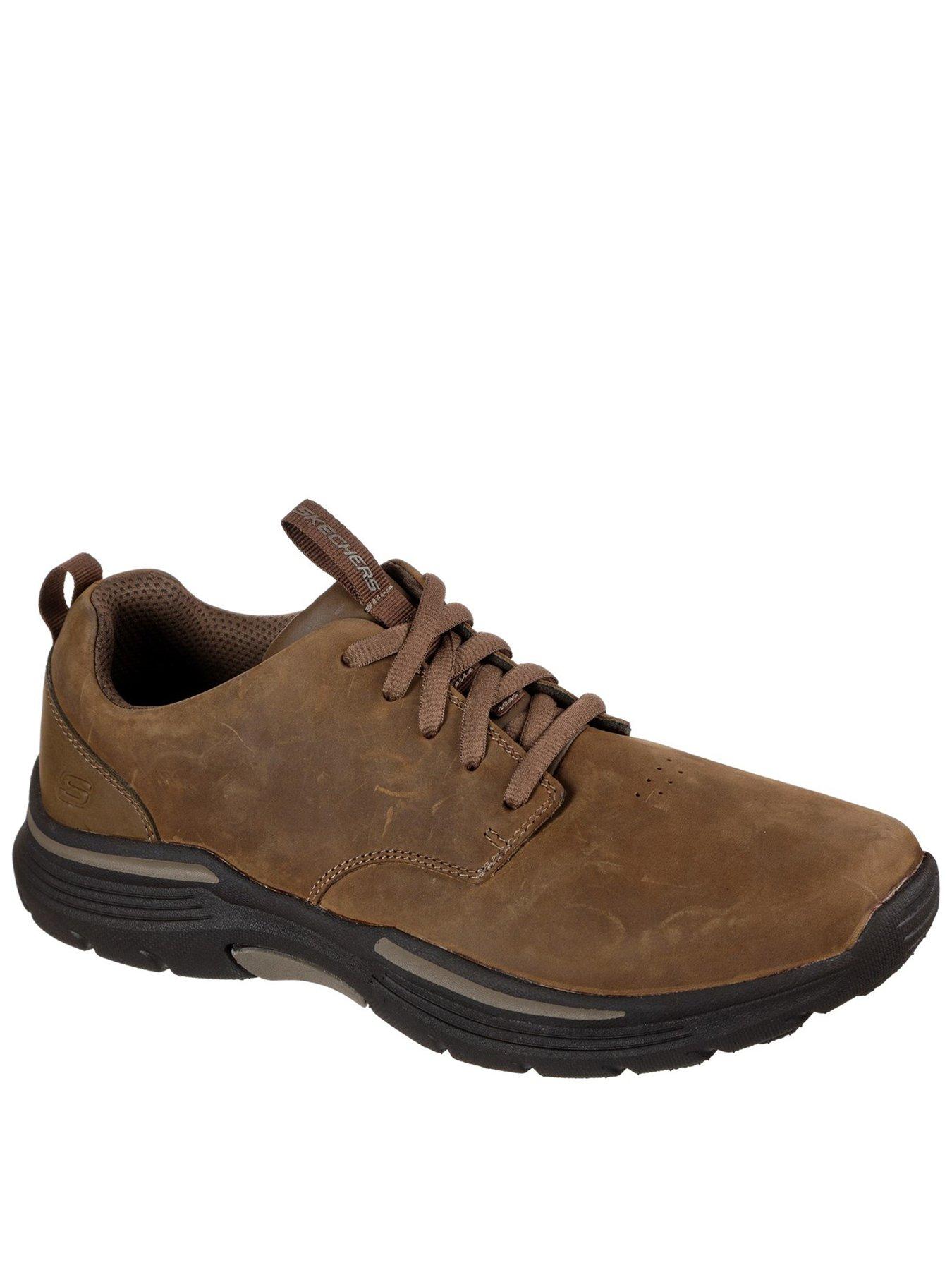skechers brown leather shoes
