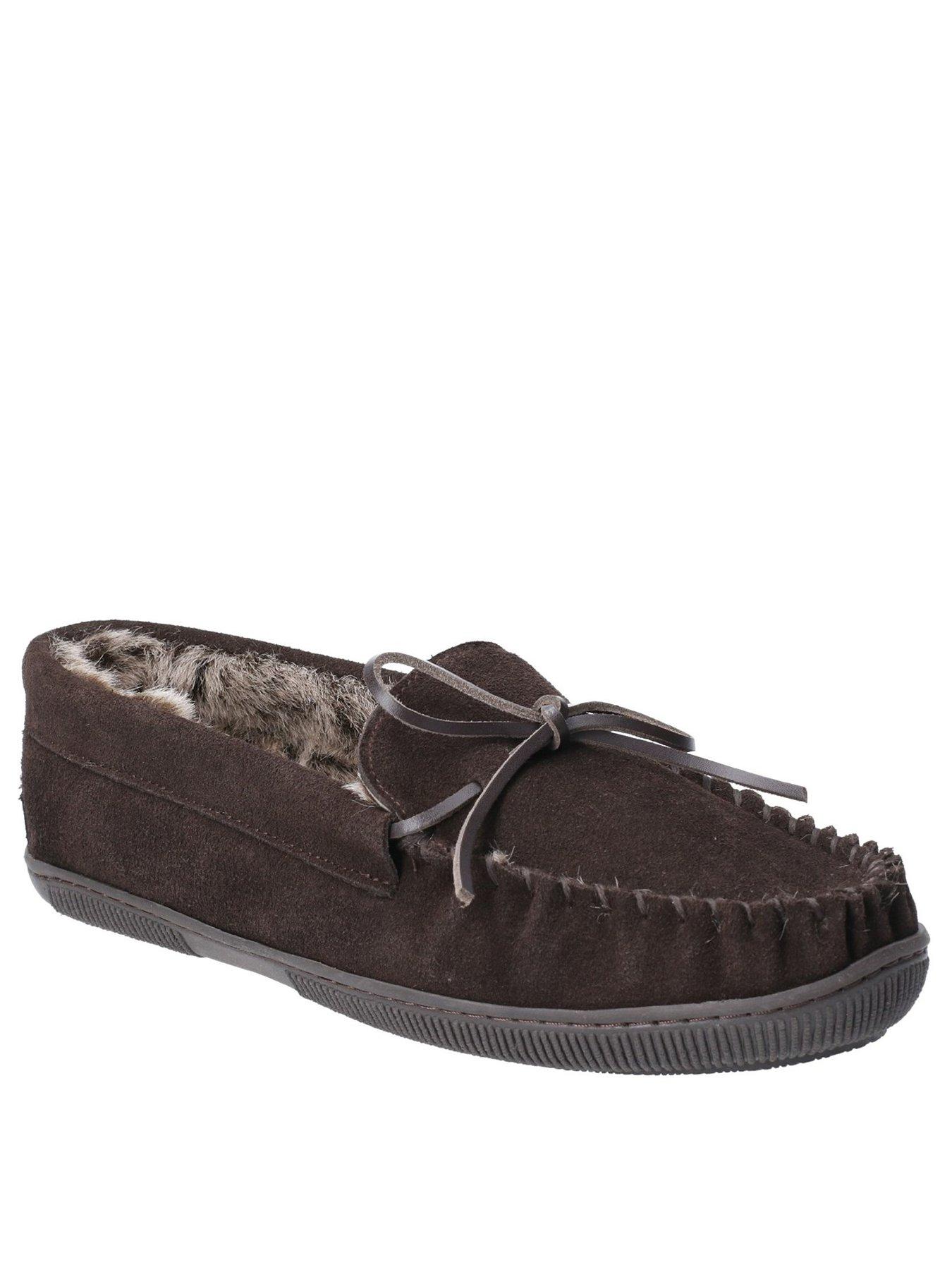 undefined Mens Ace Borg Lined Slippers - Brown
