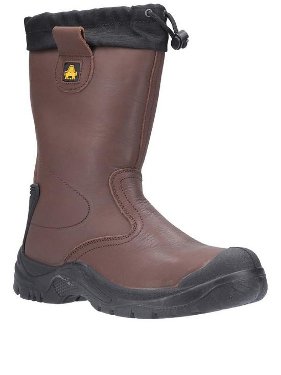 front image of amblers-safety-safety-fs245-rigger-boots-brown