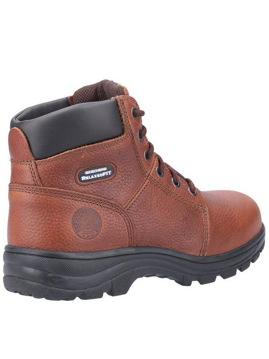 stillFront image of skechers-workshire-leather-safety-boots-brown