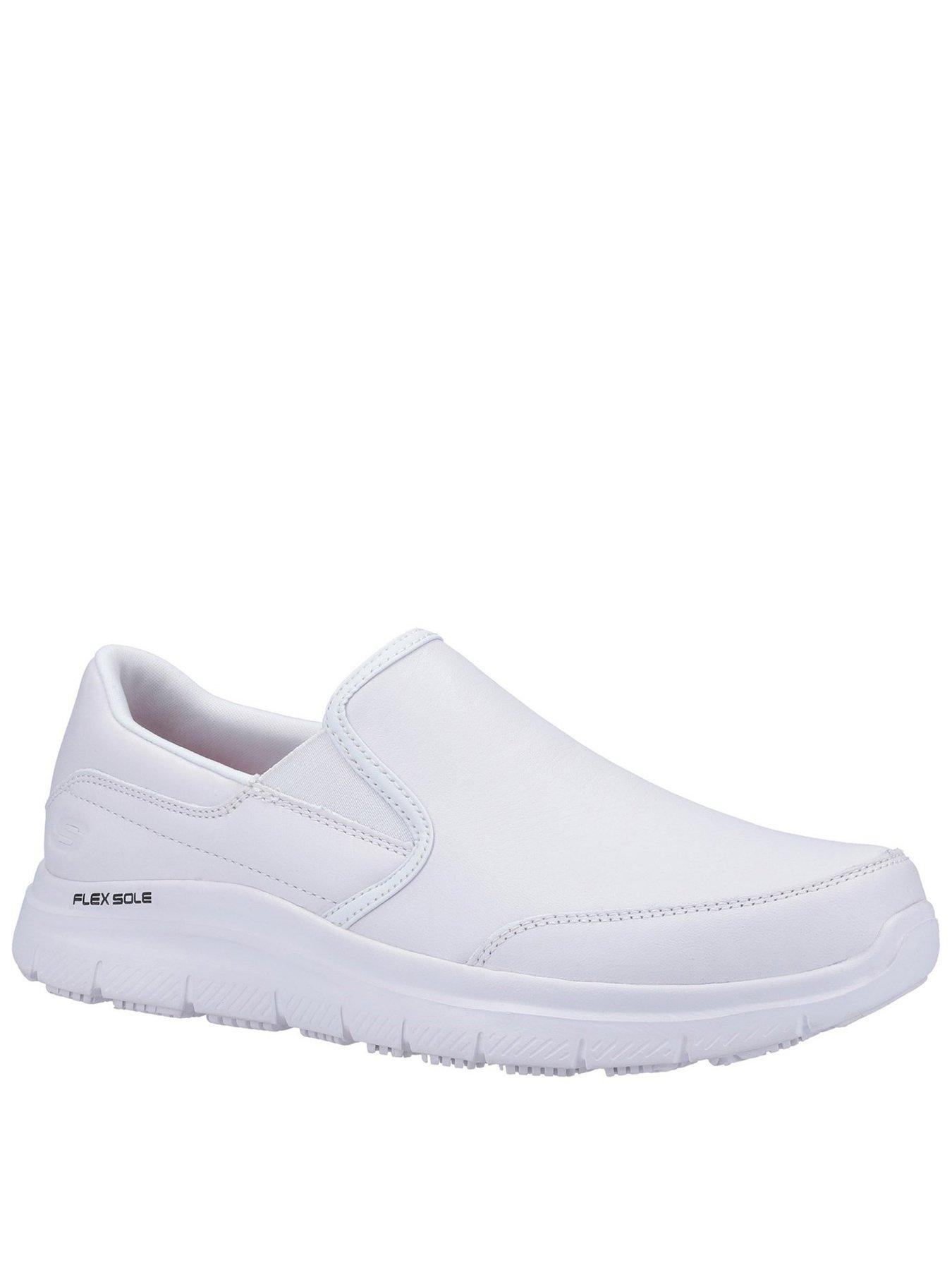 skechers white work shoes