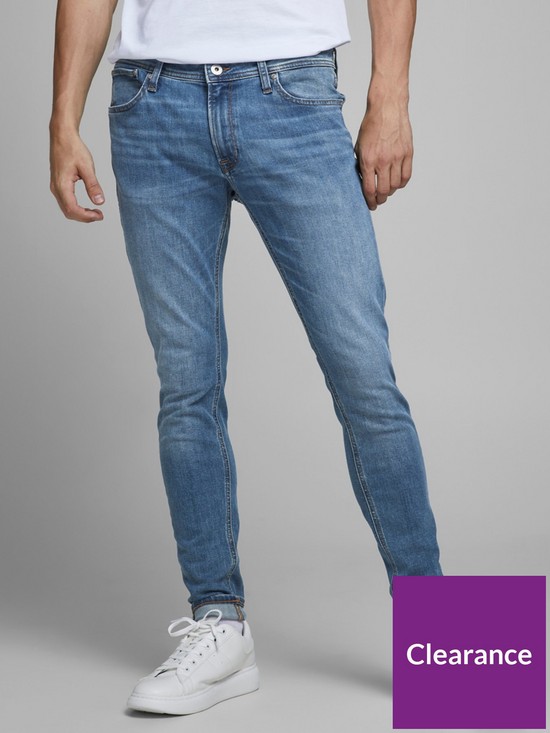 front image of jack-jones-tom-organic-skinny-fit-jeans-blue-denim