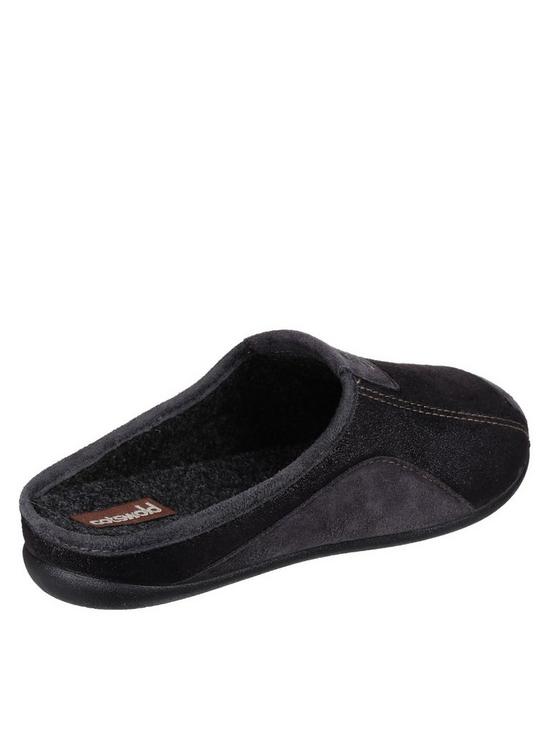 stillFront image of cotswold-mensnbspwestwell-mule-slippers-black