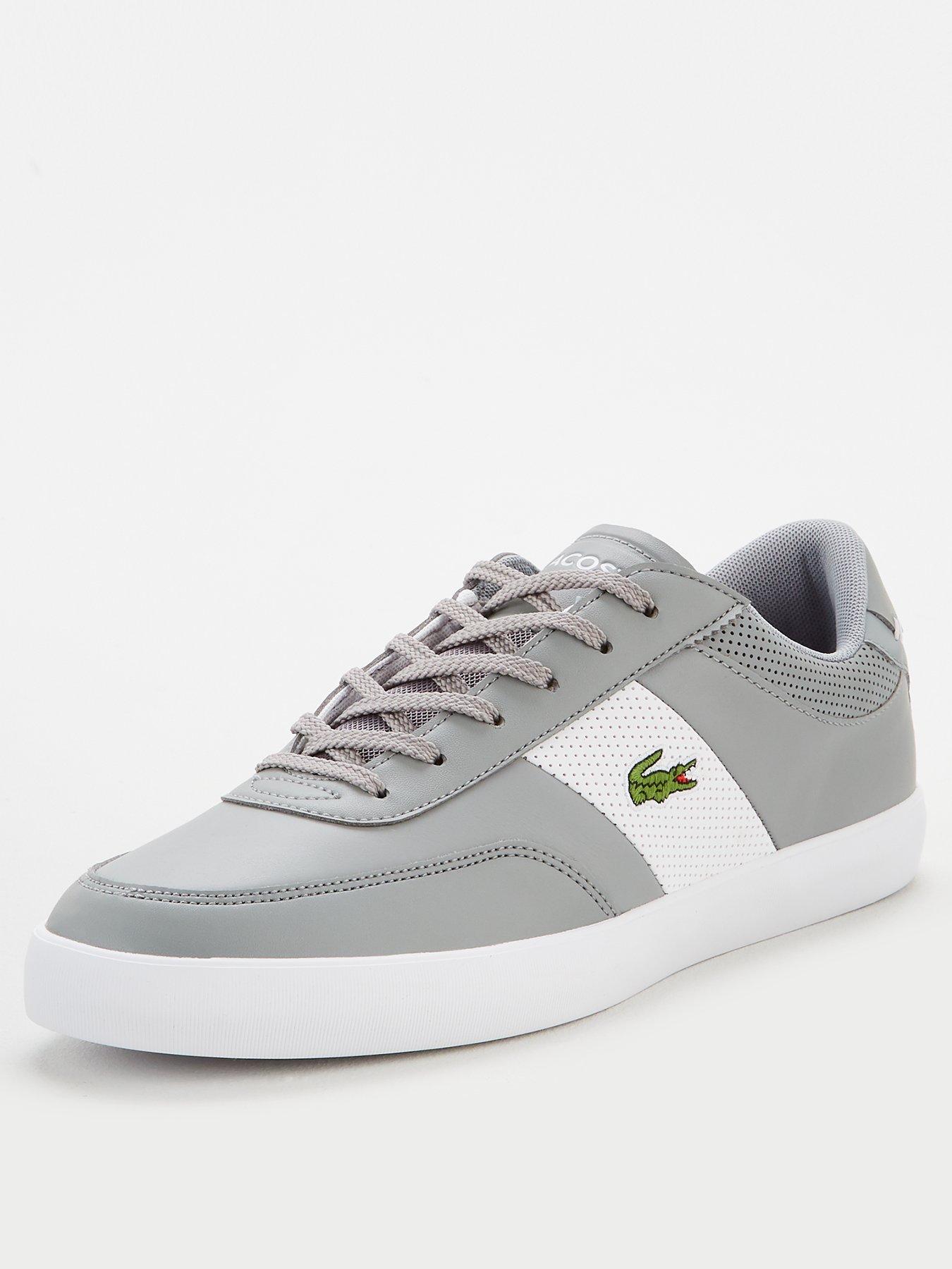 mens white leather lacoste trainers