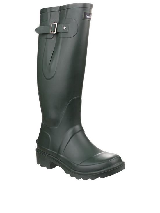 front image of cotswold-ragley-wellington-boots-green