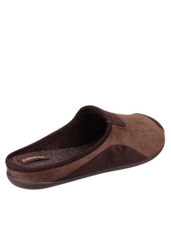stillFront image of cotswold-stanley-mule-slippers-brown